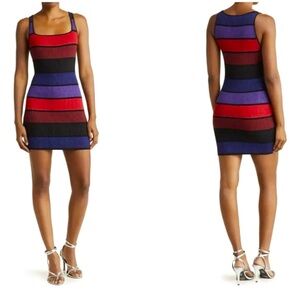 Ronny Kobo multi colored stretch metallic minidress. New. Never worn.